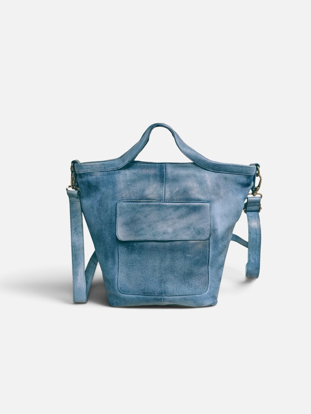 Latico Bianca Leather Crossbody Bag in Denim